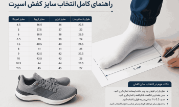 راهنمای انتخاب سایز کتونی